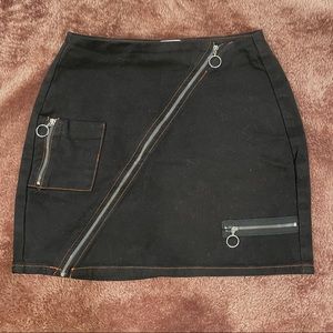 Urban outfitters zipper skirt contrast stitching